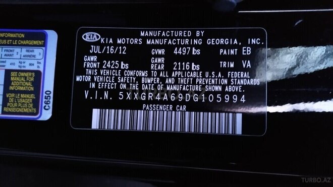 Kia Optima 2012, 88,000 km - 2.0 l - Bakı