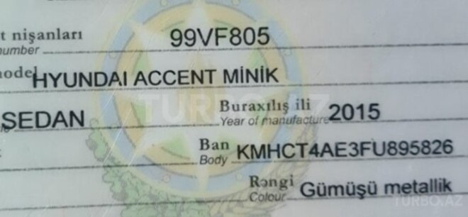 Hyundai Accent 2015, 96,000 km - 1.6 l - Bakı