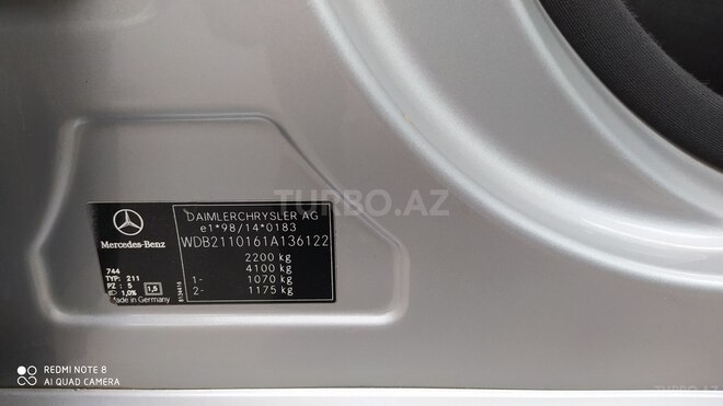Mercedes E 270 2002, 322,333 km - 2.7 l - Gəncə