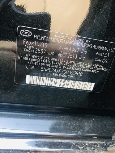 Hyundai Sonata 2016, 51,900 km - 2.4 l - Bakı