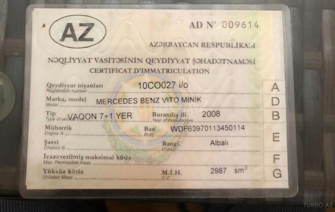 Mercedes Vito 115 2008, 430,000 km - 3.0 л - Gəncə