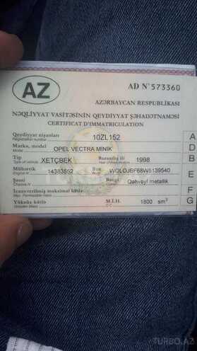 Opel Vectra 1998, 415,067 km - 1.8 l - Bakı