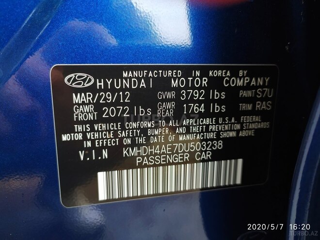 Hyundai Elantra 2012, 133,000 km - 1.8 l - Bakı