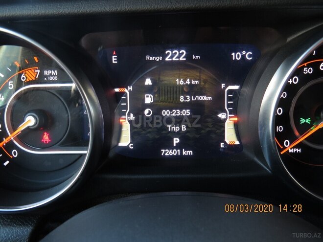 Jeep Wrangler 2018, 72,500 km - 2.0 l - Bakı