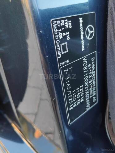 Mercedes E 320 2000, 231,000 km - 3.2 l - Bakı