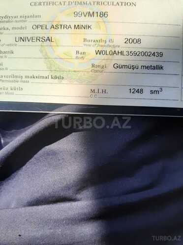 Opel Astra 2008, 171,500 km - 1.3 l - Bakı