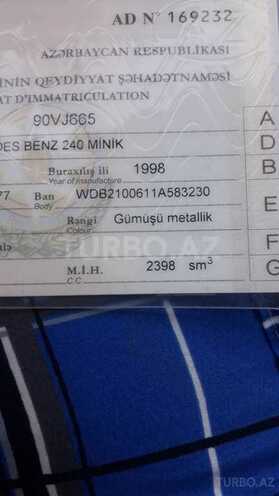 Mercedes E 240 1998, 415,325 km - 2.4 l - Bakı