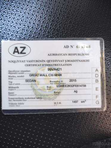 GWM Voleex C30 2015, 139,350 km - 1.5 л - Sumqayıt