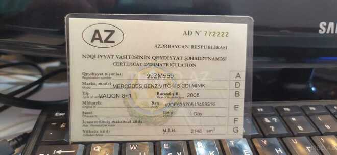 Mercedes Vito 2008, 220,401 km - 2.2 l - Qəbələ