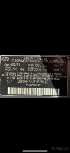 Hyundai Elantra 2014, 54,000 km - 1.8 l - Bakı