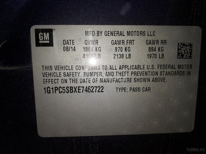 Chevrolet Cruze 2014, 95,000 km - 1.4 l - Bakı