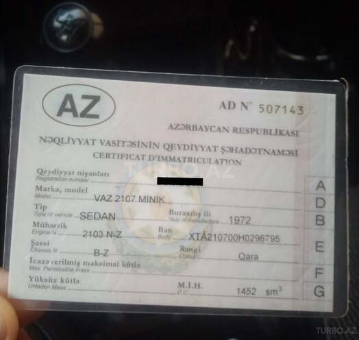 LADA (VAZ) 2107 2011, 175,058 km - 1.6 l - Bakı