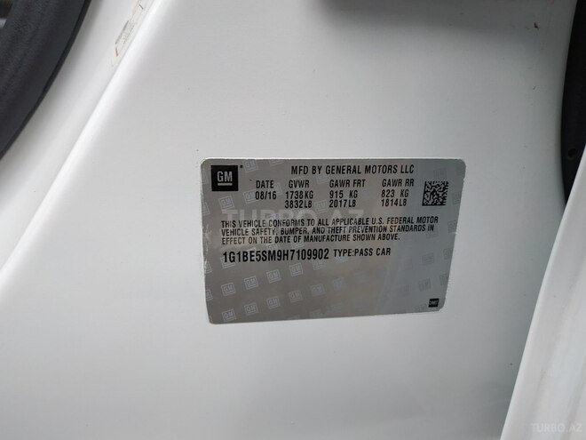 Chevrolet Cruze 2016, 72,570 km - 1.4 l - Bakı