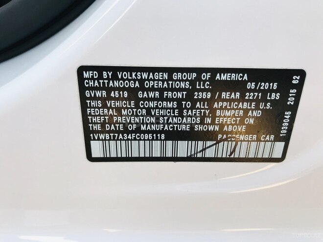 Volkswagen Passat 2015, 186,000 km - 1.8 l - Bakı