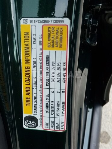 Chevrolet Cruze 2014, 129,079 km - 1.4 l - Bakı