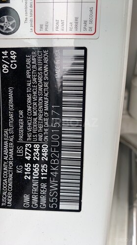 Mercedes C 300 2015, 93,000 km - 2.0 l - Bakı