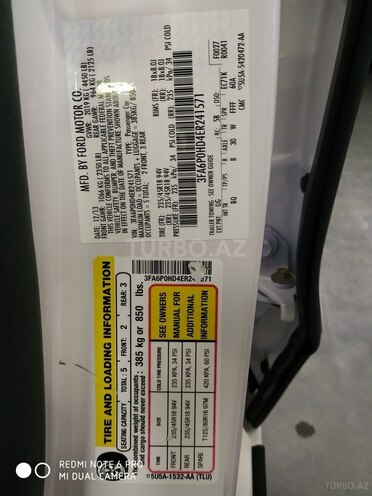 Ford Fusion 2013, 98,000 km - 1.5 л - Bakı
