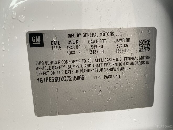 Chevrolet Cruze 2015, 127,000 km - 1.4 л - Bakı