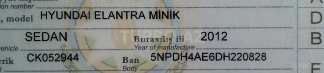 Hyundai Elantra 2012, 153,000 km - 1.8 l - Bakı