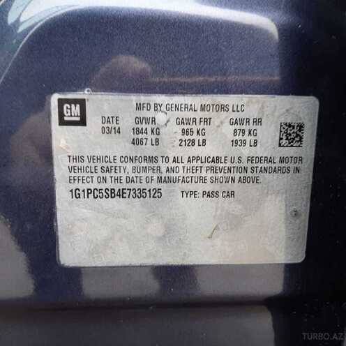 Chevrolet Cruze 2014, 61,377 km - 1.4 l - Gəncə