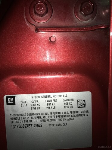 Chevrolet Cruze 2011, 136,600 km - 1.4 l - Bakı