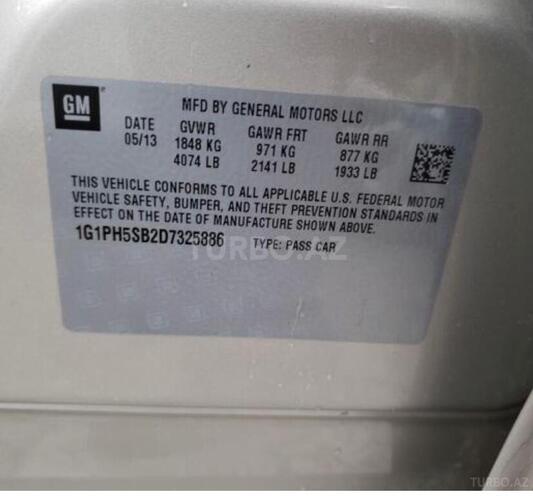 Chevrolet Cruze 2013, 176,270 km - 1.4 l - Bakı