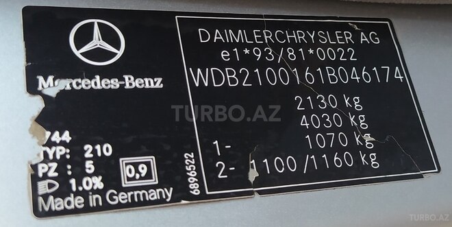 Mercedes E 270 1999, 257,000 km - 2.7 l - Gəncə