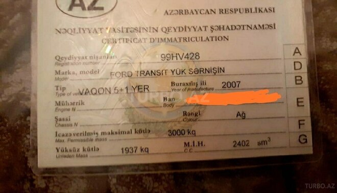 Ford Transit 2007, 300,000 km - 2.4 l - Bakı