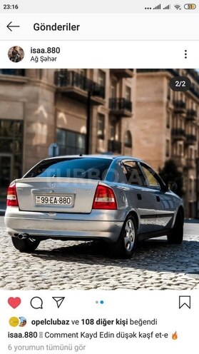 Opel Astra 2000, 310,000 km - 1.6 l - Bakı