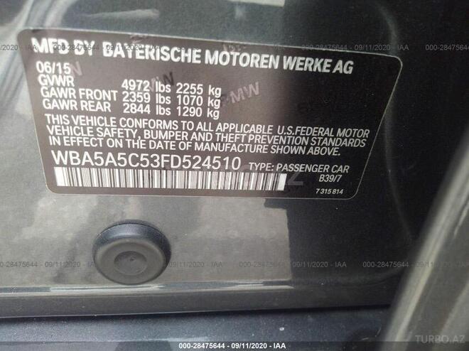 BMW 528 2015, 132,000 km - 2.0 l - Bakı