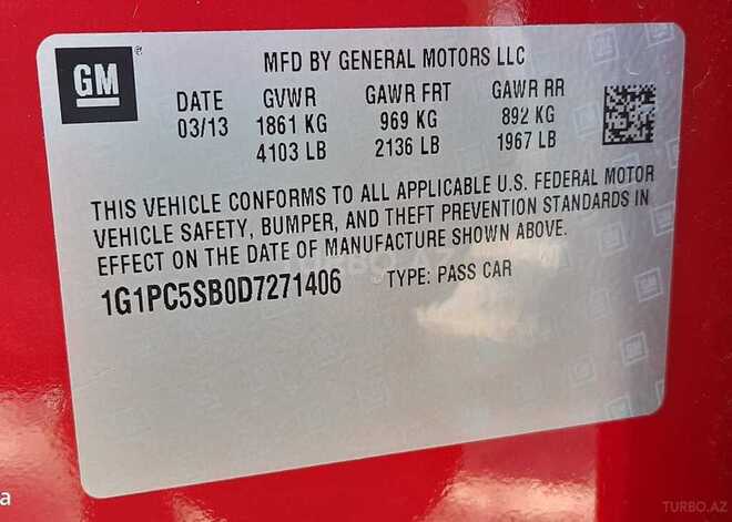 Chevrolet Cruze 2013, 132,000 km - 1.4 l - Bakı