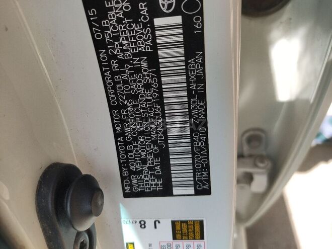 Toyota Prius 2015, 126,000 km - 1.8 l - Bakı