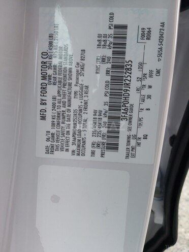 Ford Fusion 2019, 56,000 km - 1.5 l - Bakı