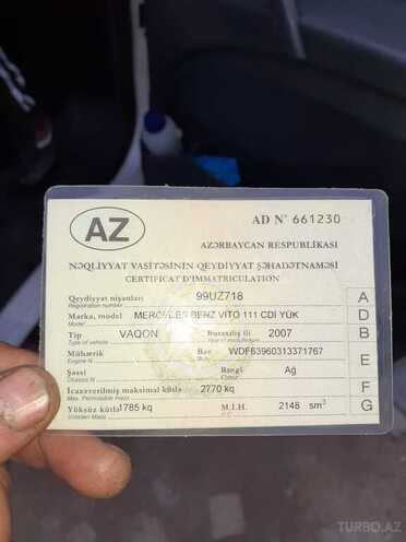 Mercedes Vito 111 2007, 280,000 km - 2.2 l - Bakı