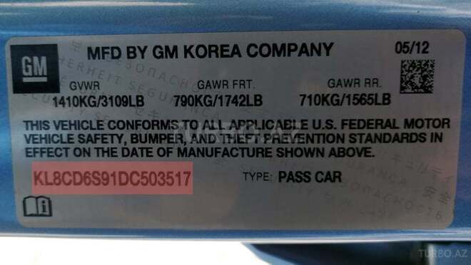 Chevrolet Spark 2012, 94,339 km - 1.2 l - Bakı