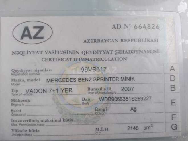 Mercedes Sprinter 313 2007, 170,000 km - 2.2 l - Bakı