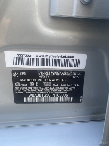 BMW 328 2015, 126,000 km - 2.0 л - Bakı