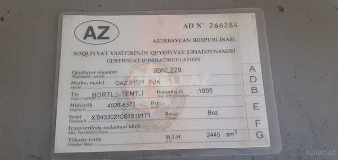 GAZ 33021 1995, 250,000 km - 2.4 l - Oğuz