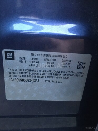 Chevrolet Cruze 2013, 145,000 km - 1.4 л - Gəncə
