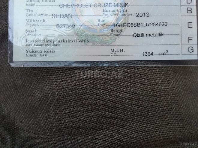 Chevrolet Cruze 2014, 235,000 km - 1.4 л - Bakı