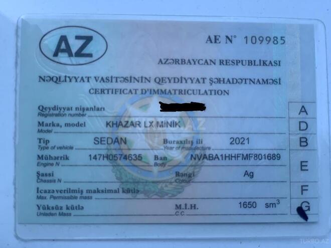 Khazar LX 2021, 161 km - 1.7 l - Bakı