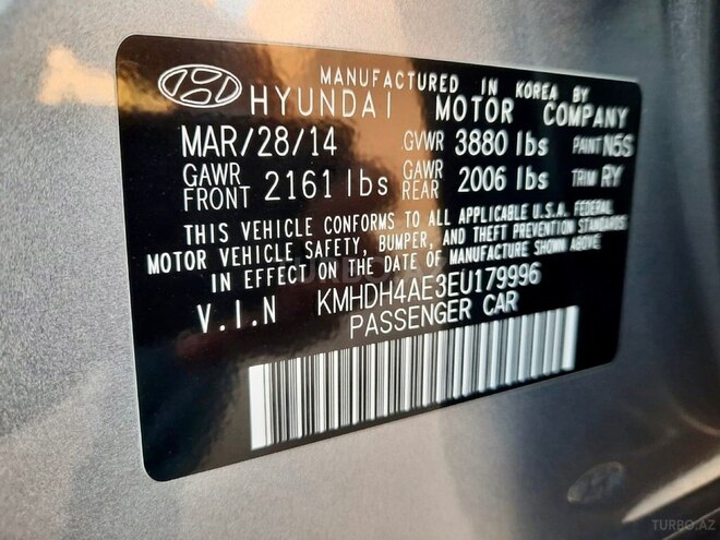 Hyundai Elantra 2014, 98,000 km - 1.8 l - Bakı