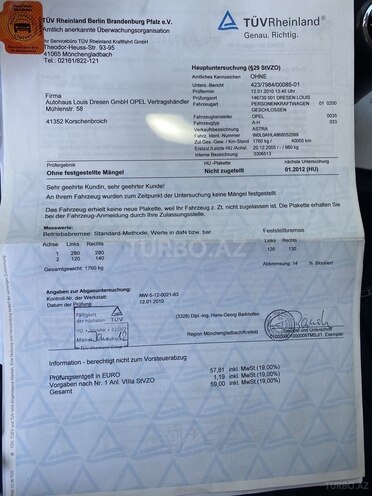 Opel Astra 2005, 200,000 km - 1.6 л - Bakı