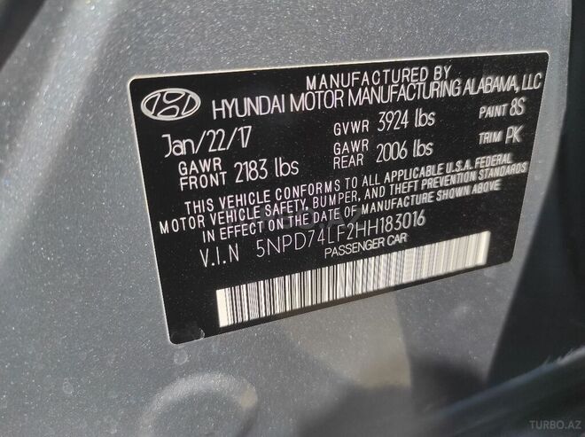 Hyundai Elantra 2017, 83,000 km - 2.0 l - Bakı