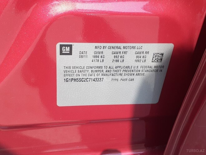 Chevrolet Cruze 2011, 158,000 km - 1.4 l - Bakı