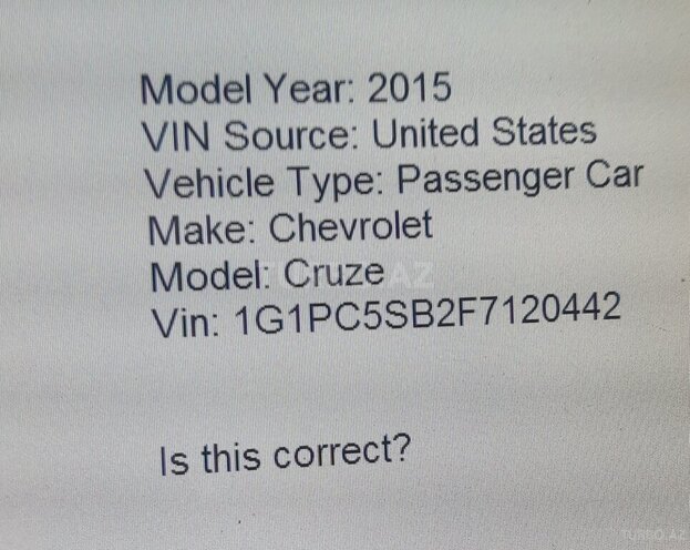 Chevrolet Cruze 2015, 230,100 km - 1.4 l - Bakı