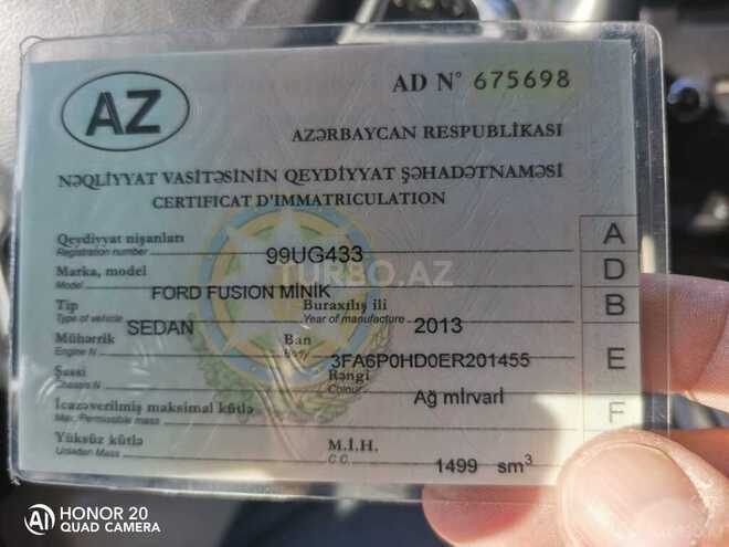 Ford Fusion 2013, 160,000 km - 1.5 л - Bakı