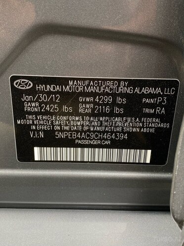 Hyundai Sonata 2012, 117,212 km - 2.4 l - Bakı