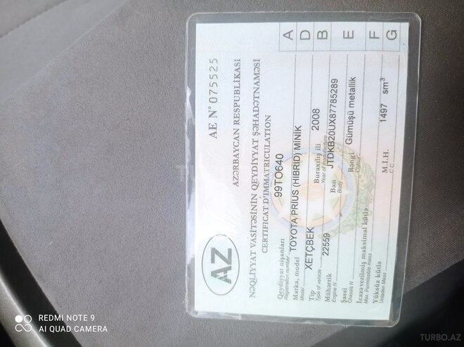 Toyota Prius 2008, 250,000 km - 1.5 l - Sumqayıt