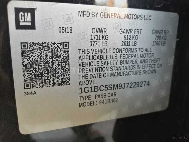 Chevrolet Cruze 2018, 104,303 km - 1.4 л - Zaqatala